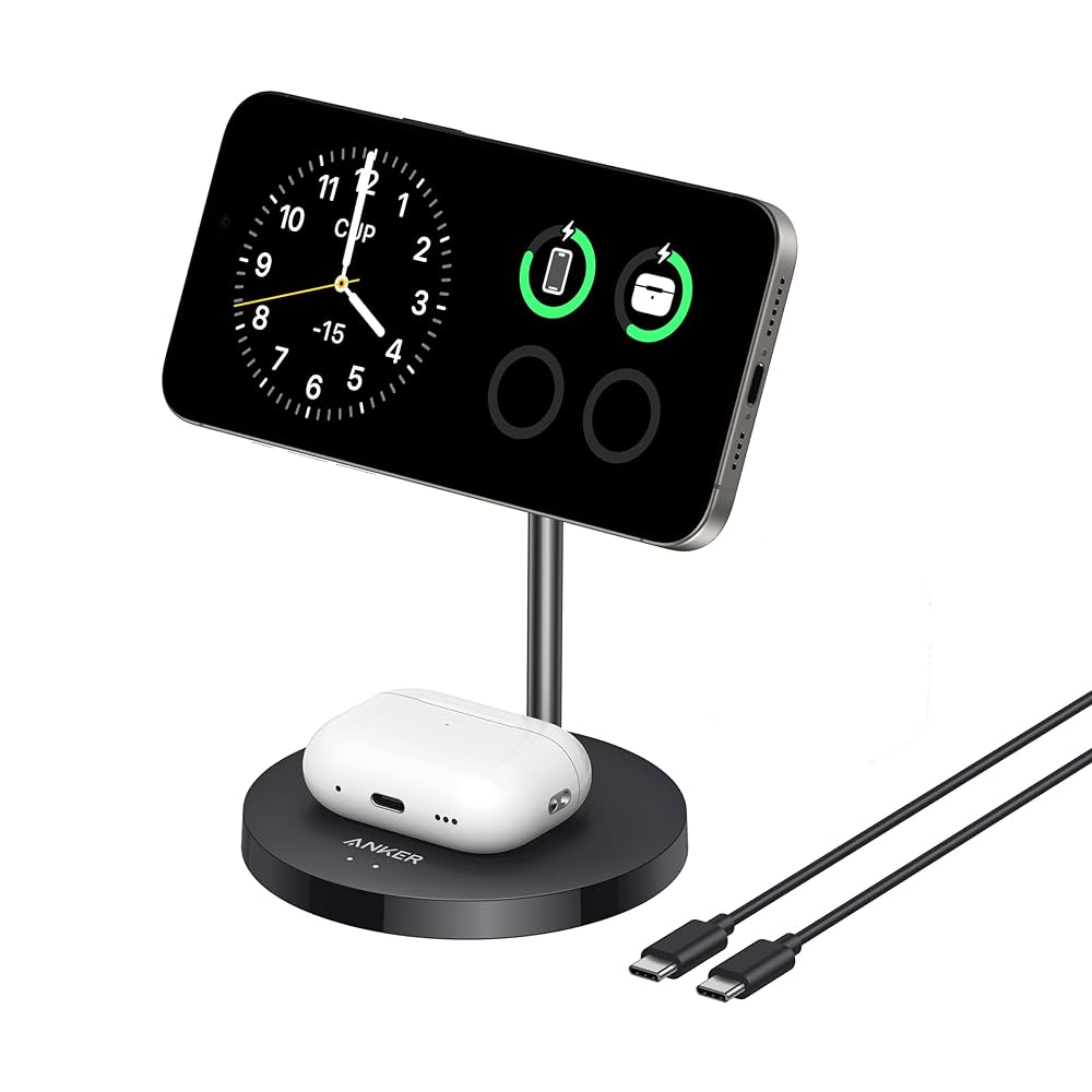 スマホアクセサリー Anker MagGo Wireless Charging Station Amazon.com: Anker MagSafe Compatible MagGo Charger Stand